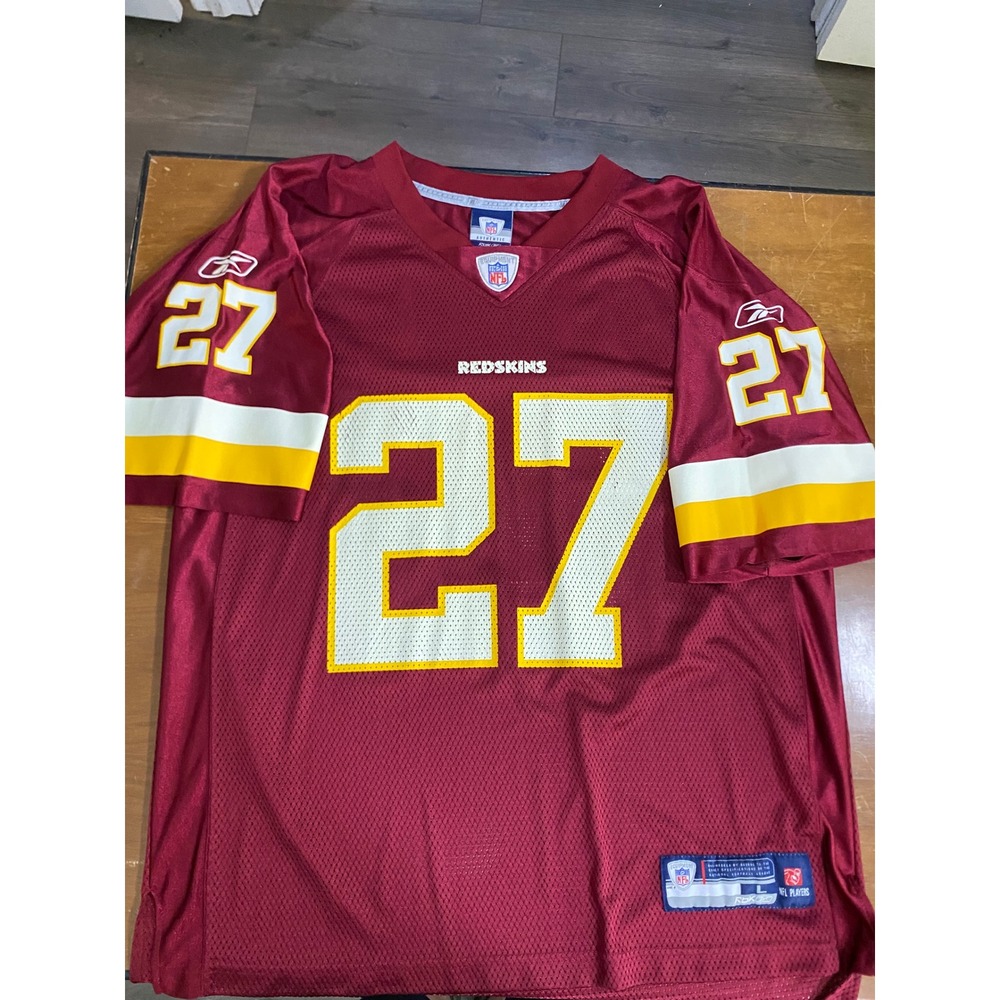 Reebok Football Jersey Mens Large Burgundy Excellent Fred Smoot 27 Redskins
